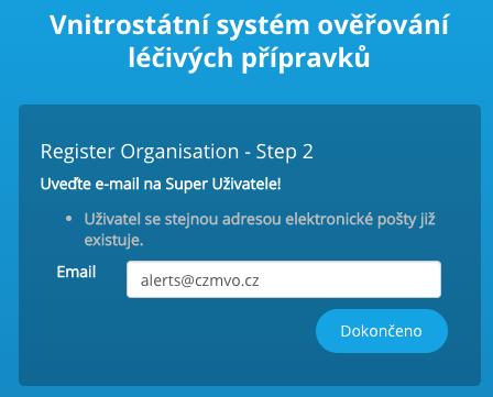 E-mail tohoto uživatele je trvalý a neměnný. Může být použit např. v případě, kdy si uživatel omylem smaže všechny uživatele.