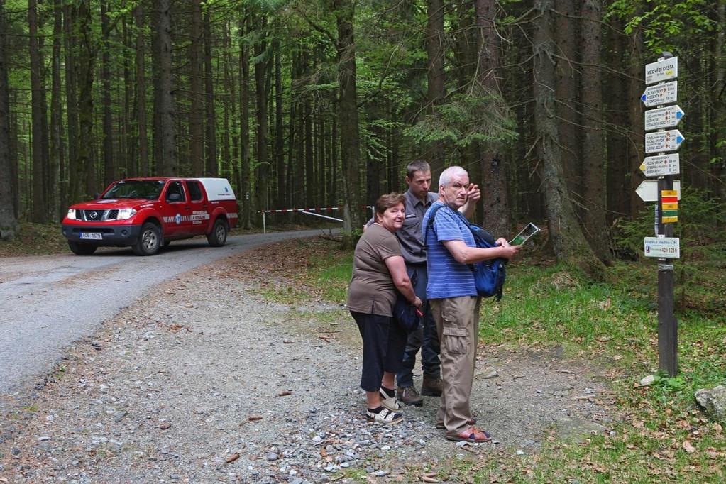 monitorují stav turistické infrastruktury a spolupracují s dalšími odbory v rámci Správy při zajištění výzkumných činností.