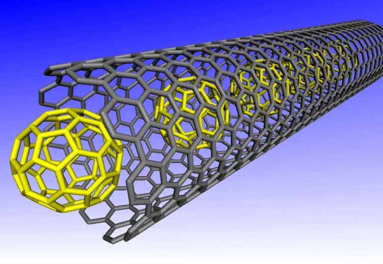 with encapsulated buckyballs.