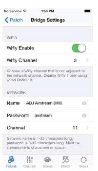 UKAZATELE, ZAPOJENÍ A FUNKCE 1. Anténa Wi-Fi Signál mezi můstkem a zařízením Wi-Fi. 2. Anténa WiFly Signál do osvětlovacího vybavení s technolgií WiFly. 3.