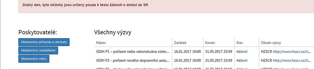 Tlačítkem Nápověda je možné kdykoliv zobrazit a stáhnout obecnou příručku. Příručka přepracovaná do podmínek MV-HZS ČR je k dispozici na stránkách: www.hzscr.cz.