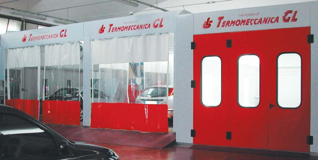 kabiny pro lakování autobusů, železničních vozů a průmyslových zařízení