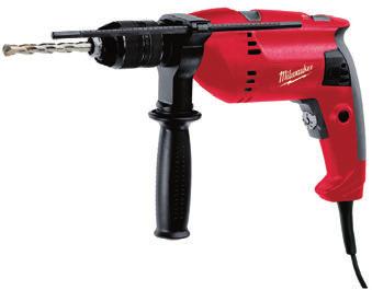 regulcí otáček - Prvý/levý chod - Zámek vřetene FIXTEC pro rychlou výměnu vrtáku - Rukojeť Softgrip - Kovové rychloupíncí vrtcí sklíčidlo FIXTEC 10 mm - Elektrický přívodní kbel 4 m 90011 099 DE 13
