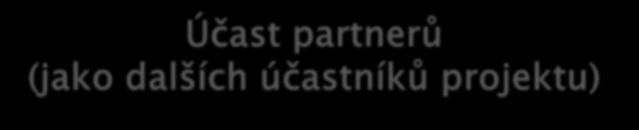 předložit kopii dohody), ostatní partneři jsou dalšími účastníky projektu NPU I (předpokládá se účast všech partnerů, pokud se všichni stávající