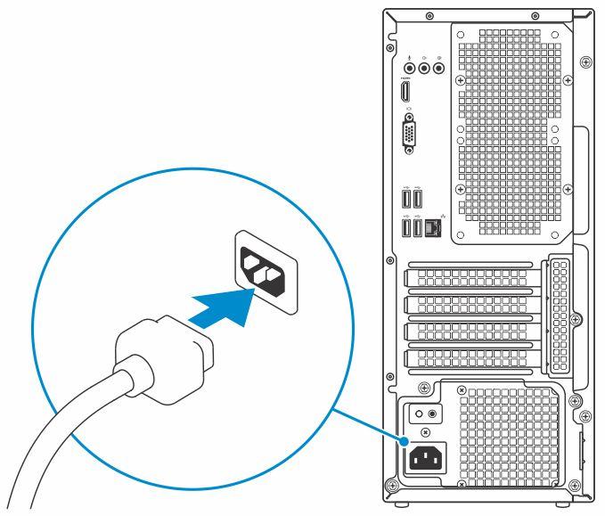 POZNÁMKA: Pokud jste si objednali počítač se samostatnou grafickou kartou, port HDMI a porty DisplayPort na zadním panelu počítače