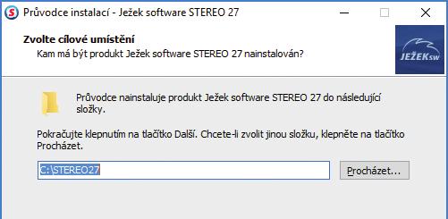 1. Instalace programu STEREO 27 Vážení přátelé, děkujeme vám za důvěru, kterou jste