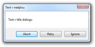 OKCancel Retry, Cancel MessageBoxButtons.RetryCancel Yes a No MessageBoxButtons.YesNo Yes, No a Cancel MessageBoxButtons.