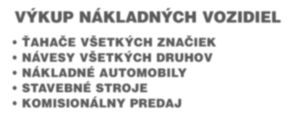 VÝKUP NÁKLADNÝCH VOZIDIEL