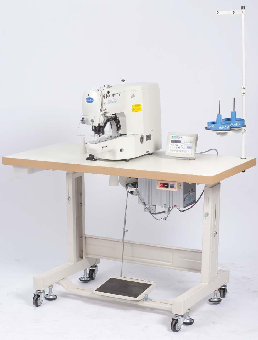 Charakteristika GS-9CS Характеристика GS-9CS Technical features GS-9CS Tato řada elektronicky řízených závorovacích strojů je charakteristická vysokou kvalitou a produktivitou šití, jednoduchým