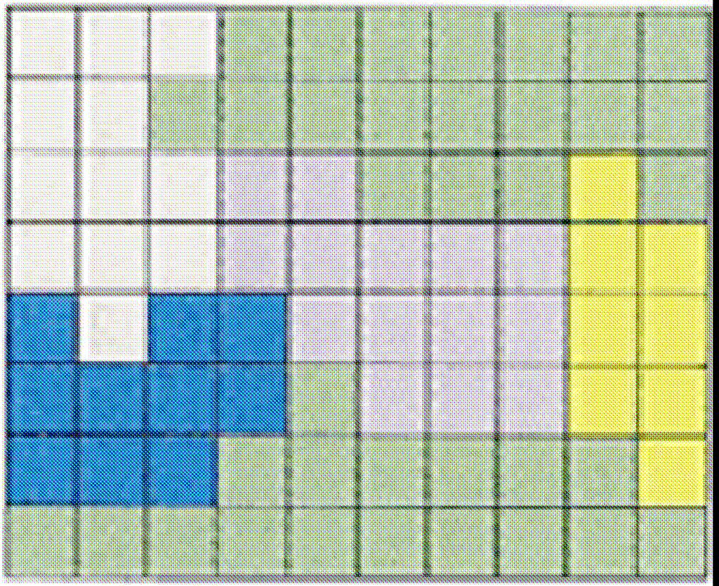 Rastrová reprezentace Nejčastěji se používá čtvercová mřížka: je kompatibilní s datovými strukturami programovacích jazyků používaných pro tvorbu GIS