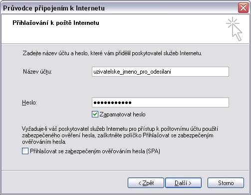 Klikněte na tlačítko Dokončit V otevřeném okně Účty v internetu vyberte záložku Pošta, vyberte účet, který jste právě