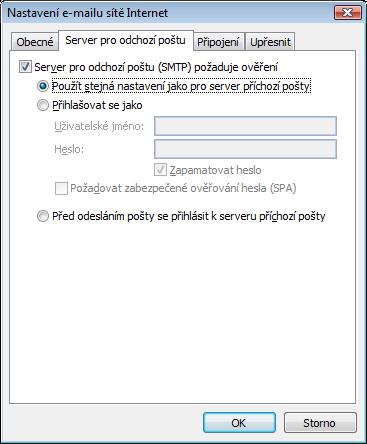 Na záložce Upřesnit v oddíle Čísla portů serveru zaškrtněte pro Server příchozí pošty (POP3) pole Tento server vyžaduje šifrované připojení (SSL).