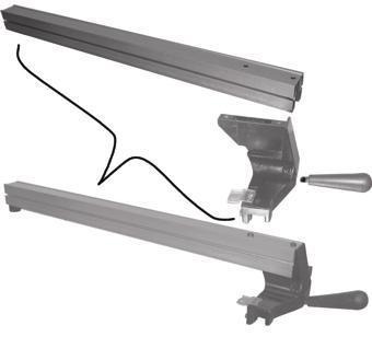 Now mount the extra table with the slots in the eight screws. Tighten the eight screws, keep in mind that the extra table is mounted at the same height as the main table.