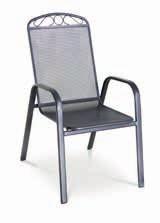 Tahokov & kov S AKČNÍ SLEVOU 31% NA CELÝ SORTIMENT ŽIDLE KLASIK Stohovatelná židle z tahokovu s líbivým ornamentem na zádové opěrce, pohodlnými područkami a stabilní konstrukcí.