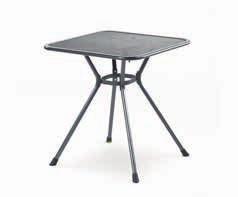 Tahokov STŮL TAVIO 70 Menší stůl z tahokovu v tmavě šedé ideální do menšího prostoru. Několikanásobná vrstva laku zvyšuje odolnost stolu vůči klimatickým podmínkám.