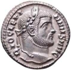 193 Nové nominály, které Diocletianus zavedl, byly stříbrný argenteus 194, bronzový follis 195 nebo také nummus 196 a měděný laureatus 197.
