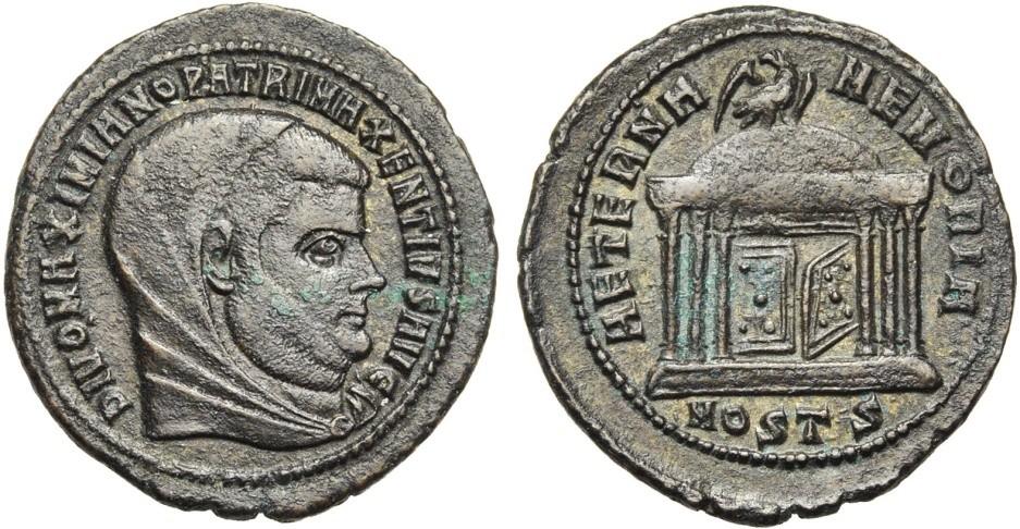 5.3.2 Marcus Aurelius Maximianus Herculius Pro jeho mincovní portréty platí téměř to samé co pro Diocletiana.