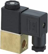 Solenoidové ventily 2V přímo řízené, 2/2 NC a se závity 1/8" až 1/4" série solenoidových ventilů určených pro stlačený vzduch, vodu, olej a neagresivní kapalná a plynná média s viskozitou do 20 Cst