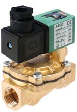 Solenoidové ventily E238 nepřímo řízené, funkce 2/2 NC série solenoidových ventilů určených pro vodu, vzduch, netečné plyny a další média kompatibilní s použitými materiály nepřímo řízené provedení s