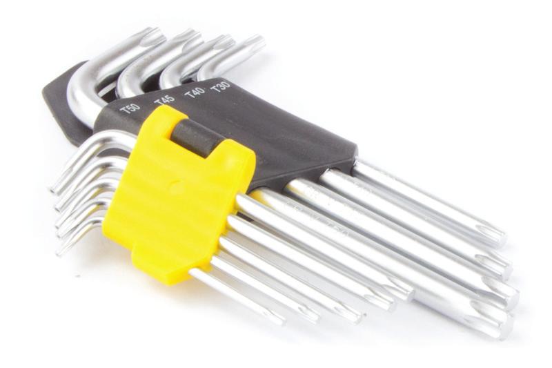 Torx 15 x 25 mm 1 10 109884 Torx 20 x 25 mm 1 10 109885 Torx 25 x 25 mm 1 10 109887 Torx 30 x 25 mm 1 10 109888 Torx 40 x 25 mm 1 10 balení 10 ks tělo ocel S2 tvrdost HRC 58-62 poniklovaný povrch