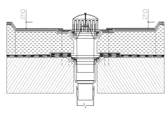 obr. 04 řešení napojení povlakové hydroizolace na vtok Reference [1] Podrobně se tématikou zabýval článek v časopisu DEKTIME 03/2009. Časopis distribuuje DEK a.s., lze jej bezplatně odebírat po registraci na www.