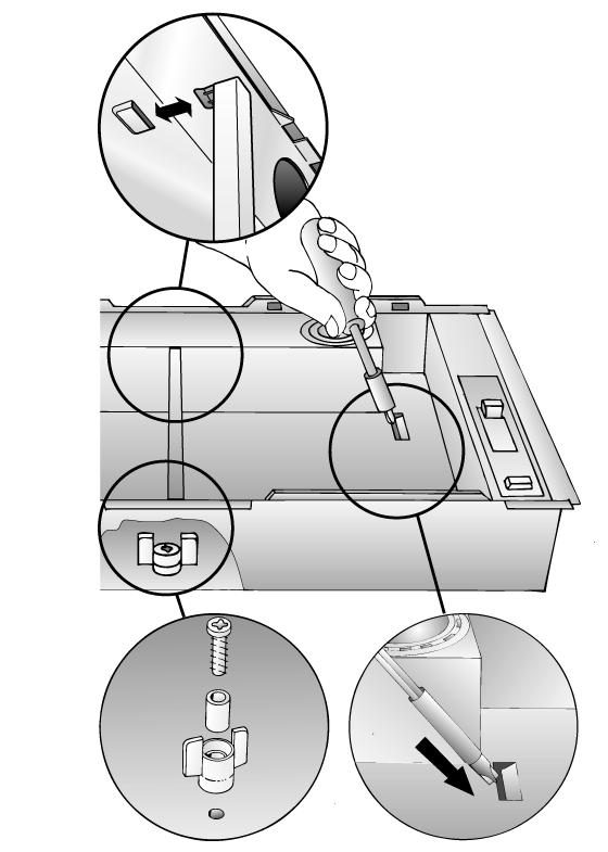 Aktivní uhlíkový filtr U odsavačů se dvěma pouzdry filtru. 1. Sundejte pouzdra filtru. Viz tukové filtry. 2.