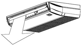 1 Nastavte vodorovné lamely Automatické naklonní Stisknutím tlaítka SWING V se lamely nakloní nahoru a dol automaticky.