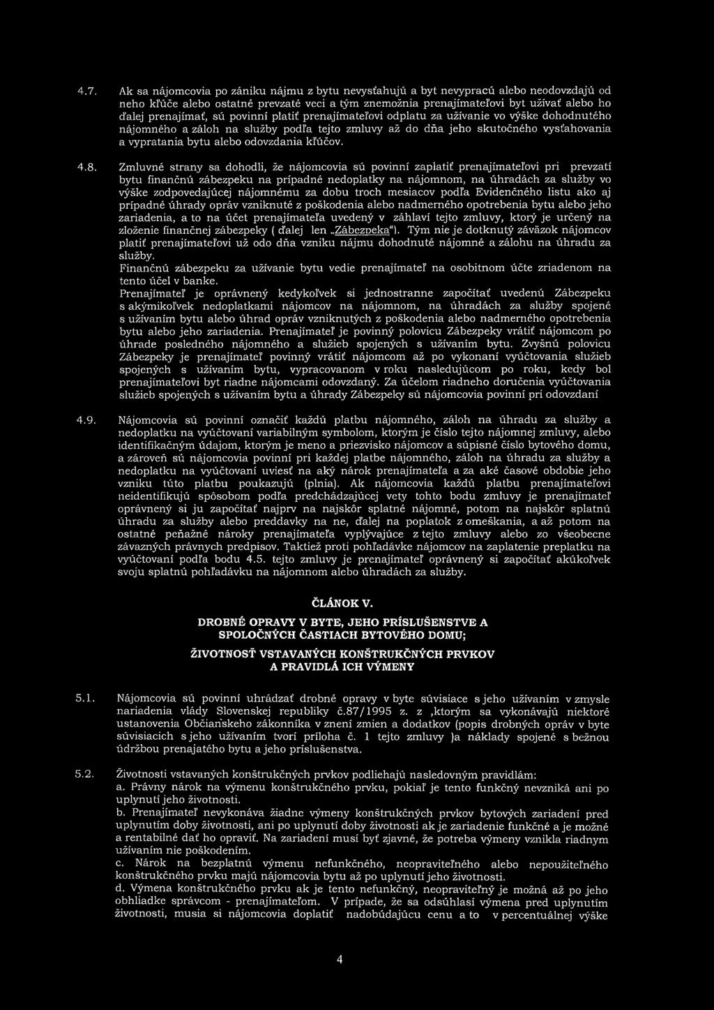 odovzdania kl'účov. 4.8.