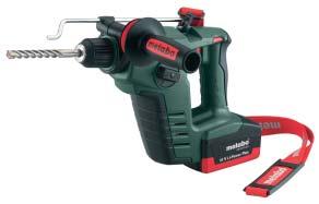 Metabo S-automatic komfortní práce díky pogumování všech úchytných ploch i na spínacím tlačítku kladiva rukojeť VibraTech (MVT) Metabo: k tlumení vibrací a otočná o 360 nosný popruh ochrana