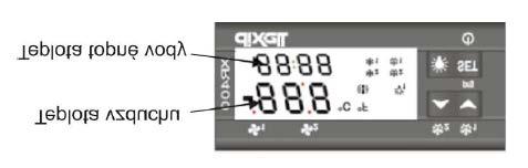 3.4 Regulátor vzduchu a topné vody Změna žádané teploty vzduchu a topné vody 1. Stiskněte tlačítko SET na déle než 2 s 2.