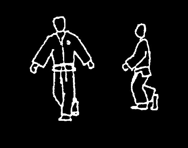(obr.1) alebo prednožená (obr.2), dotýkajúc sa ľahko podlahy prednou časťou chodidla.