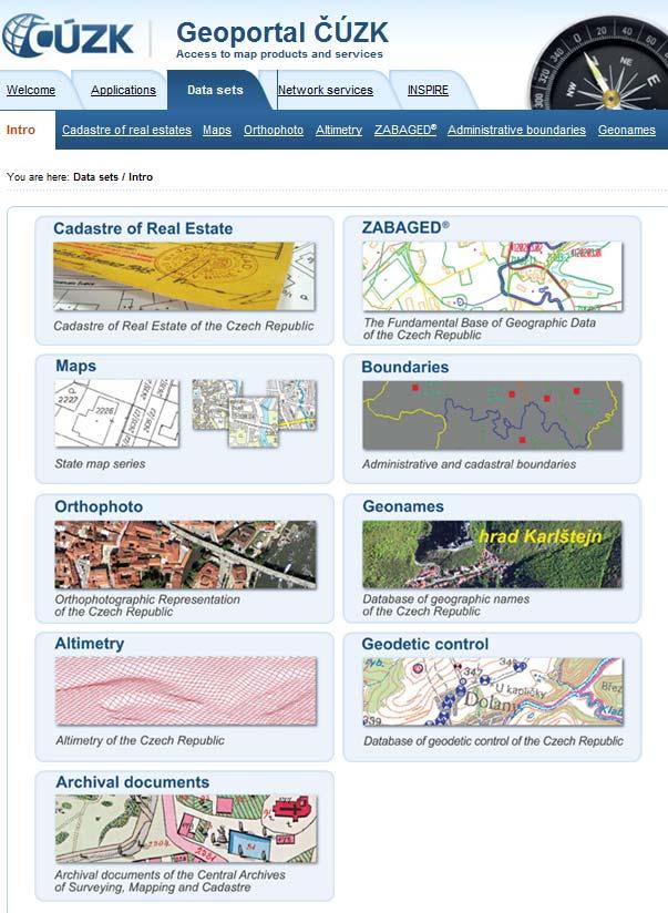 Služby resortu ČÚZK vliv NGII, PSI i INSPIRE Klíčová slova: prostorová data