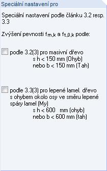 2 Vstupní data Materiálové charakteristiky V dolní sekci dialogu 1.