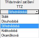 2 Vstupní data 2.4 Třída trvání zatížení a třída provozu V dialogu 1.4 se stanoví třída trvání jednotlivých zatížení. Dále můžeme pruty a sady prutů přiřadit k různým třídám provozu.