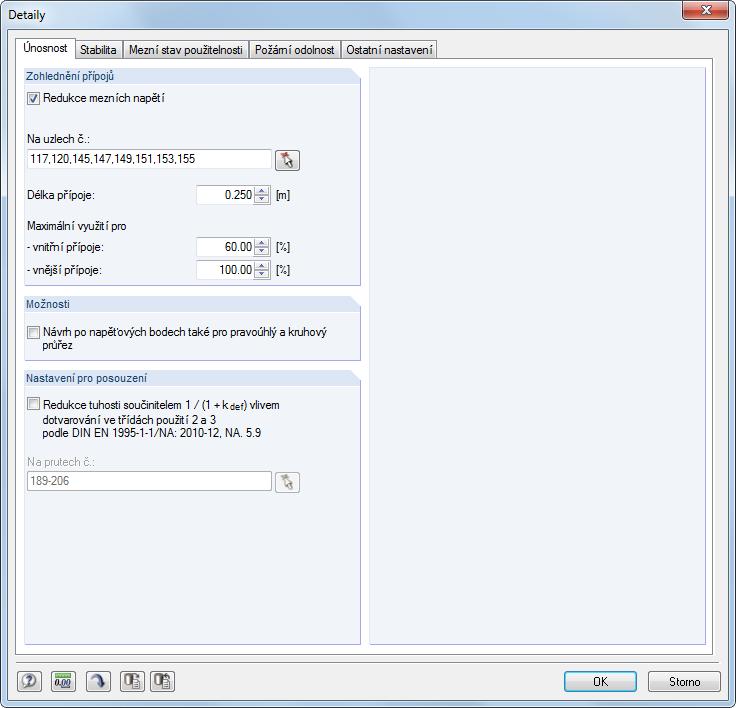 3 Výpočet 3. Výpočet 3.1 Detailní nastavení Před spuštěním výpočtu pomocí tlačítka [Výpočet] bychom měli ještě zkontrolovat detailní nastavení pro posouzení.