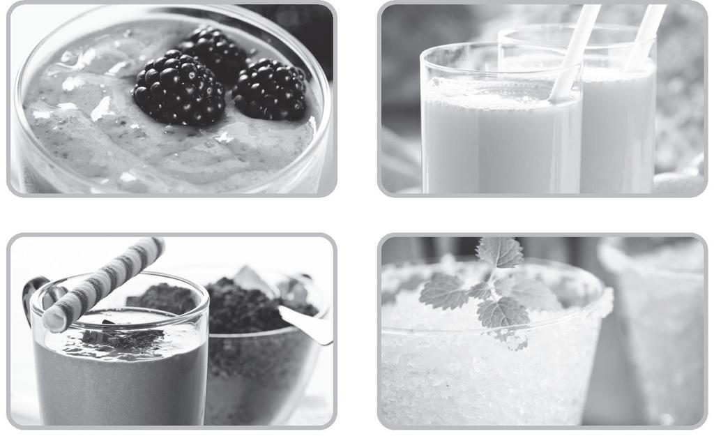 Recepty Připravili jsme pro vás následující recepty pro přípravu ve vašem mixéru Blend Express Complete Nutrition, od smoothie po zdravotní nápoje, šťávy, frappuccina, nealkoholické koktejly, drcené
