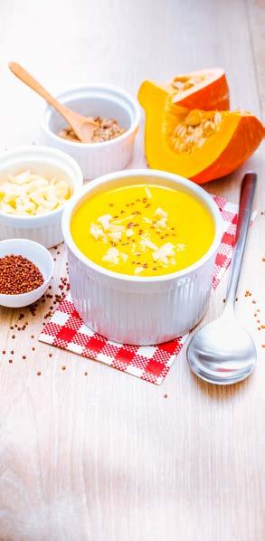Mrkvovo-dýňová polévka se sýrem Čedar Program Soup (polévka) 6 15 min. 30 min.