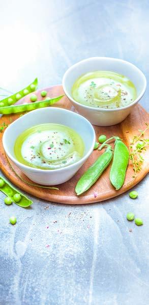 Hrášková polévka Velouté s tymiánovou pěnou Program Soup (polévka) 6 10 min. 30 min.