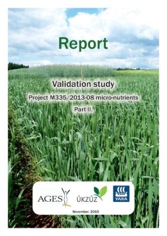 Výsledkem spolupráce byly dvě publikace zpráva z validační studie.