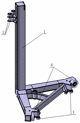 3.4 Podvozek manipulátoru Podvozek manipulátoru (Obr. 16) slouží k pojezdu manipulátoru ve spodní části hlavní stavby kolesového rypadla.