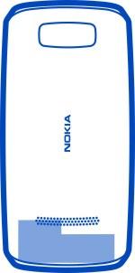 Anténa GSM Oblast antény GSM je na obrázku označena šedou barvou. Nedotýkejte se antény, když telefon anténu používá.
