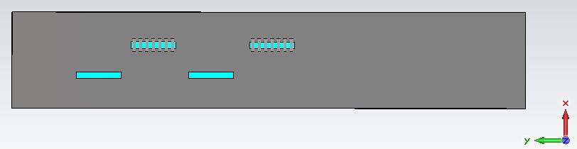 Na obrázku 30 jsou zobrazeny polární grafy směrových charakteristik antény, která má 2 štěrbiny překryté pomocí PIN diod. Vlevo se nachází rovina XZ, vpravo je zobrazena rovina YZ.
