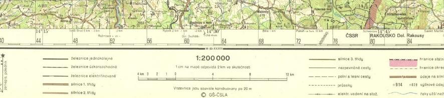 měřítko číselné a grafické měřítko konkrétní mapy: základní (obvyklé) př.: 1 : 1000 vedlejší (výjimečné) př.