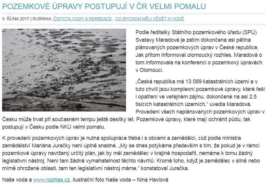 46 http://www.nase-voda.cz/pozemkove-upravy-postupuji-cr-velmi-pomalu/ http://www.nku.