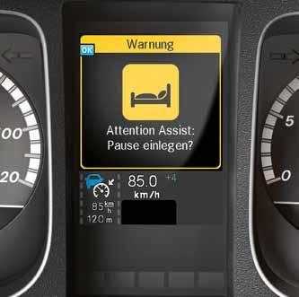 Kromě elektronického brzdového systému s ABS, ASR, brzdovým asistentem, asistentem pro rozjezd do stoupání a aktivním brzdovým asistentem podporuje Vaši bezpečnost asistent regulace stability,