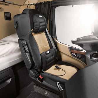 odkládací prostor Kvalitní sada lůžek pro zotavující spánek Opěrka hlavy nebo zad pro pohodlné, komfortní sezení v ergonomické poloze Aerodynamické spoilery bočních oken