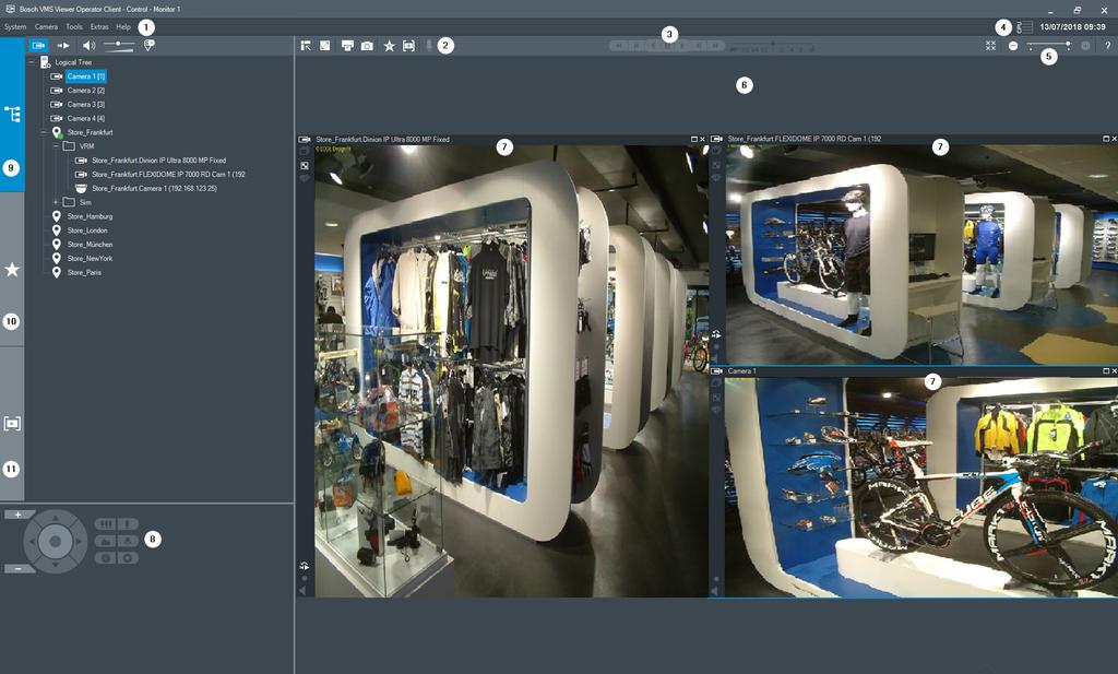 8 2 cs Úvod Bosch Video Management System Úvod BVMS Viewer je IP bezpečnostní aplikace založená na videu určená ke sledování živého obrazu a přehrávání videa z kamery a rekordérů připojených do sítě