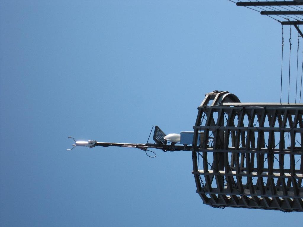 Přemístění anemometru na vrchol stožáru a instalace