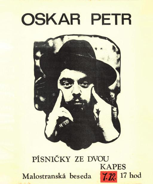 38 než se našli nahoře: plakát Písničky ze dvou kapes, Praha,