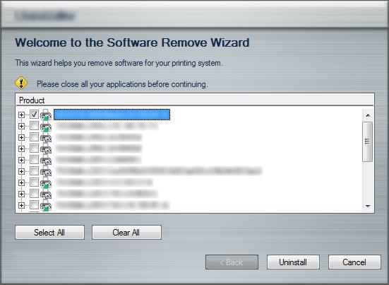 Tiskové činnosti Odinstalace softwaru Pro vymazání softwaru z počítače proveďte následující kroky. Poznámka Odinstalaci v systému Windows musí provést uživatel disponující oprávněním správce.